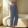 thumbnail image 4 of SwiftWear Golf Pants Women Stretch Cropped Straight Leg Work Trousers with Pockets Casual Outdoor Walking Pants, 4 of 6