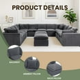 thumbnail image 6 of Oversized Cloud Couch Sectional for Living Room - 13 Seaters Modular Sectional Sofa with Ottoman Convertible L/U Shaped Boneless Design Warm Couches, 6 of 7