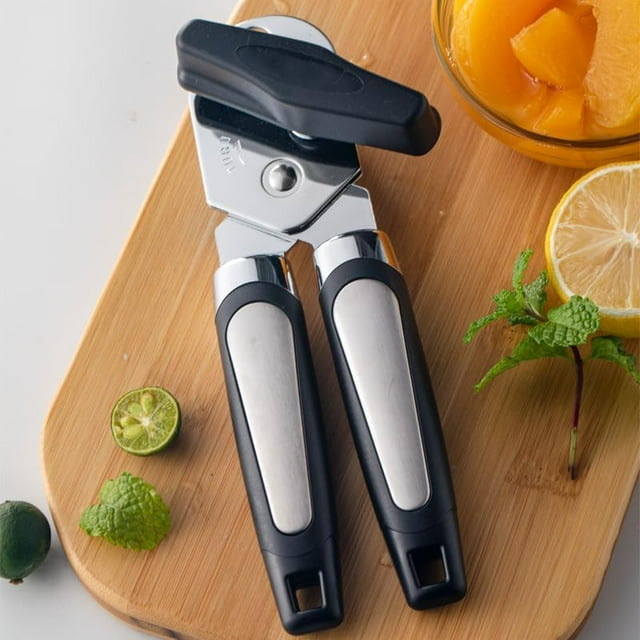 Can Opener Stainless Steel Manual Tin Openers with Non-Slip Handle Can Bottle Opener Smooth Edge Cut Perfect Kitchen Tool