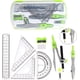 thumbnail image 2 of Juego de brújula de dibujo, brújula profesional de matemáticas para geometría, 10 piezas de papelería escolar, lápices de brújula, examen incluido, reglas, lápiz, borrador, lápiz Sha, 2 of 5