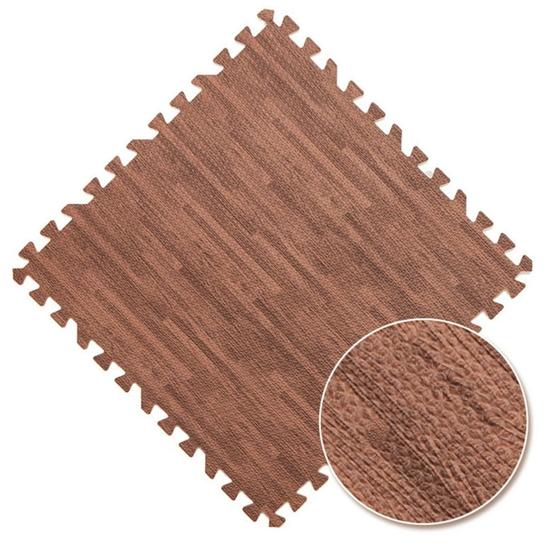 Home Floor Mat Carpet Blanket Exercise Gym Bathroom EVA Rug Kid Play Crawling Wood Pattern Foam Carpet