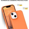 thumbnail image 3 of iPhone 13 Case, Phone Case for iPhone 13,Slim Fit Liquid Silicone Soft Gel Rubber Lightweight Microfiber Lining Shockproof Anti-Scratch Protective Phone Cover for iPhone 13 6.1'',Sunset Orange, 3 of 17
