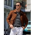 thumbnail image 6 of COOFANDY Mens Knit Polo Shirt Button Down Long Sleeve Slim Fit Casual Business Sweater Pullover, 6 of 8