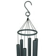 thumbnail image 5 of Alpine Corporation 39" Gray Metal Windchime with Blue Gemstone, 5 of 15