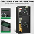 thumbnail image 4 of 7.0 Cuft Extra Large Home Safe Box Fireproof Waterproof, Fingerprint Safe, Home Security Safes Box with Adjustable Shelf & Deposit Slot, Money Safes with Backlit Keypad & Dual Alarm for Home Office, 4 of 8
