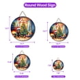thumbnail image 5 of Merry Christmas Rottweiler Santa Hat Xmas Tree Winter Holiday Round Wood Sign Rottie Dog Lover Gifts Idea Hanging Wall Home Decor - 01013, 5 of 5