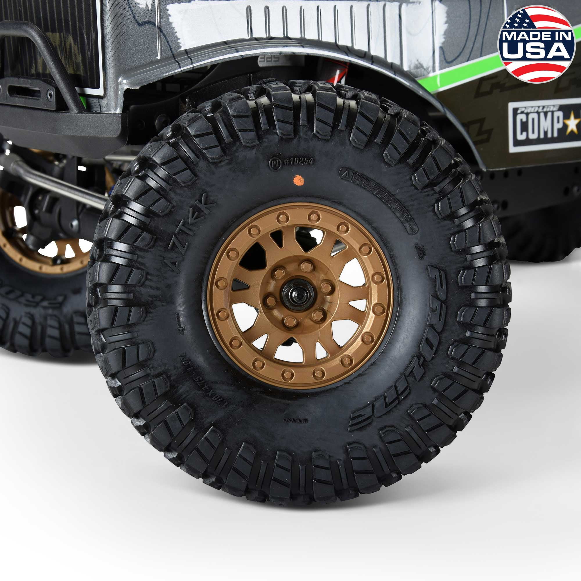 Pro-Line Racing Limited Edition Aztek G8 1.9" Crawler Tires Mounted 12mm Bronze Impulse 2 PRO1025415
