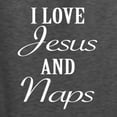 thumbnail image 5 of Wild Bobby I Love Jesus and Naps Inspirational/Christian Unisex Graphic Hoodie Sweatshirt, Heather Black, 3X-Large, 5 of 5