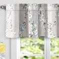 thumbnail image 2 of DriftAway Mackenzie Abstract Floral Pattern Window Treatment Valance Rod Pocket 14"L x 50"W Plus 2" Header Blue Gray, 2 of 7