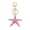 Pink, variant on Loamitoy Keychain Pendant Rhinestones Inlaid Starfish Design Key Chain with Lobster Clasp Bag Charm Backpack Accessory