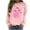 Pink, variant on WREESH Women's Fall Graphic Pink Ribbon Sweatshirt Casual Long Sleeve Breast Cancer Awareness Top Black