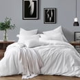 thumbnail image 5 of Swift Home All Natural Luxurious Prewashed Cotton Chambray Duvet Cover Set Almond King, King - Cal King 3 Piece Farmhouse, 5 of 5