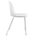 thumbnail image 6 of Set of 4 Armless Plastic Dining Chair Metal Legs for Dining Room Plastic Molded Seat With Cushion, 6 of 11