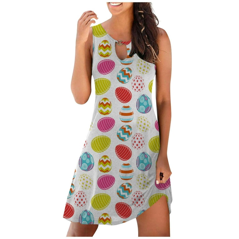 Women's plus top easter dresses