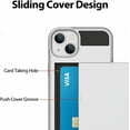 thumbnail image 5 of Wallet Case for iPhone 14 Max with Card Holder Hard PC Soft TPU Bumper Anti-Scratch Anti-Drop Protective Slim Cover with Card Slot for Women Girls Men-Sliver, 5 of 7
