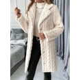 thumbnail image 4 of Winter Fashion Women'S Casual Loose Double-Sided Plush Lapel Long Coat Jacket Ivory White XL, 4 of 9