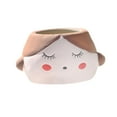 thumbnail image 3 of Maceta de cerámica creativa para niña, maceta con forma de cara y flores Marron oscuro, 3 of 9