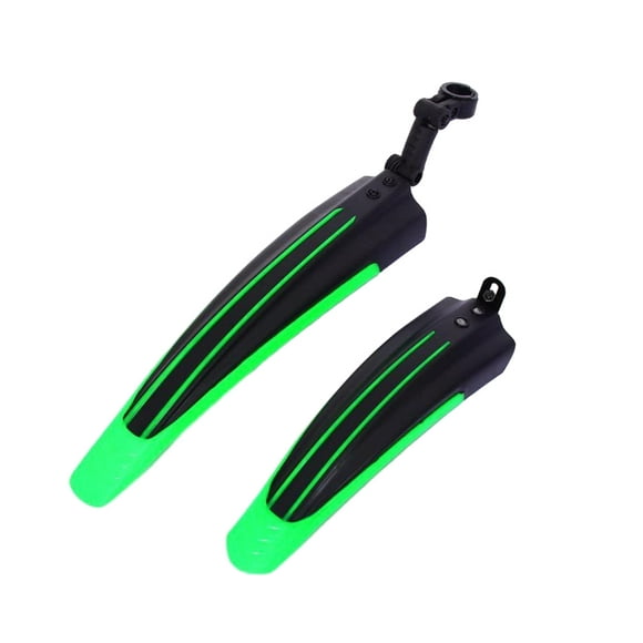 Transemion 2pcs Plastic Easy To Assemble Or Disassemble Bike Mudguard For All Types Of Bikes Durable And Sturdy Tender green 1Set