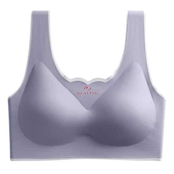 Women Girls V Neck Push Up Bra Padded Seamless Bralette Straps Sleeping Bra