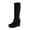 #2 Black, variant on Taqqpue Womens Goth Boots Chunky Wedge Heel Boots Lace Up and Zipper Round Toe Mid Calf Boot for Concert Festival