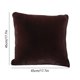 thumbnail image 2 of Funda de cojín de almohada de terciopelo de algodón suave 17.7x17.7 pulgadas Sofá cama decorativo cuadrado Funda de almohada de soporte lumbar con cremallera, negro sólido, lavable a máquina, 1, 2 of 5