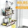 thumbnail image 3 of TINANA Hanging Shower Caddy, Rustproof Shower Shelf Racks Over Shower Head - No Drilling Bathroom Organizer for Shampoo with Soap Holder-Bronze, 3 of 6