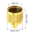 thumbnail image 2 of Uxcell Service Access Valve Caps, Refrigeration Service Valve Cap Valve Core Remover with Rubber Seal for HVAC AC System 50, 2 of 7