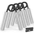 thumbnail image 1 of Grip Strength Trainer 4Pack ,50LB-200LB Metal Hand Grip Strengthener,Non-Slip Heavy-Duty Forearm Exerciser,Hand Gripper for Muscle Building and Hand R, 1 of 5
