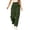 Green, variant on Women's Casual Cargo Pants Elastic Waist Straight Leg with Pockets Loose
