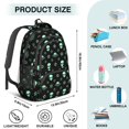 thumbnail image 5 of Alien and UFO Black Pattern Cute School Backpack Bag with Padded Back and Adjustable Shoulder Straps 16.9 X 12.6 X 5.9 Inches, 5 of 5