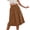 Bronze, variant on Crgrtght Women Button Down Skirts Casual Solid Midi Skirt High Waist Elastic Back Vacation Beach Travel Loose A-Line Skirt, Army Green XL