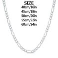 thumbnail image 2 of Womens Jewelry Men And Women Same Necklace Plain Chain Italian Figaro Chain Necklace for Women Simple Snake Chain Charm Ball Chain Party Gift Women‘s ExquisiteJewelry, 2 of 5