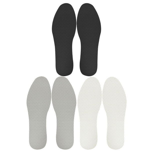 3 pares de plantillas de látex transpirables para zapatos, cómodas y transpirables para mujeres y hombres.