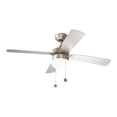 thumbnail image 1 of Ventilador de techo 42, 1 luz E27 60W, acabado plata, 4 aspas reversibles, 3 velocidades, 1 of 4