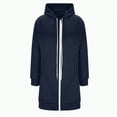 thumbnail image 4 of Godom Zip Up Hoodies for Women Oversized Fleece Long Pullover Hooded Sweatshirts Casual Long Sleeve Fall Jackets Coat 2025, 4 of 7