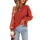 thumbnail image 1 of Camisas de manga larga para mujer, sudadera holgada con cuello redondo, jersey informal para uso diario, 1 of 8
