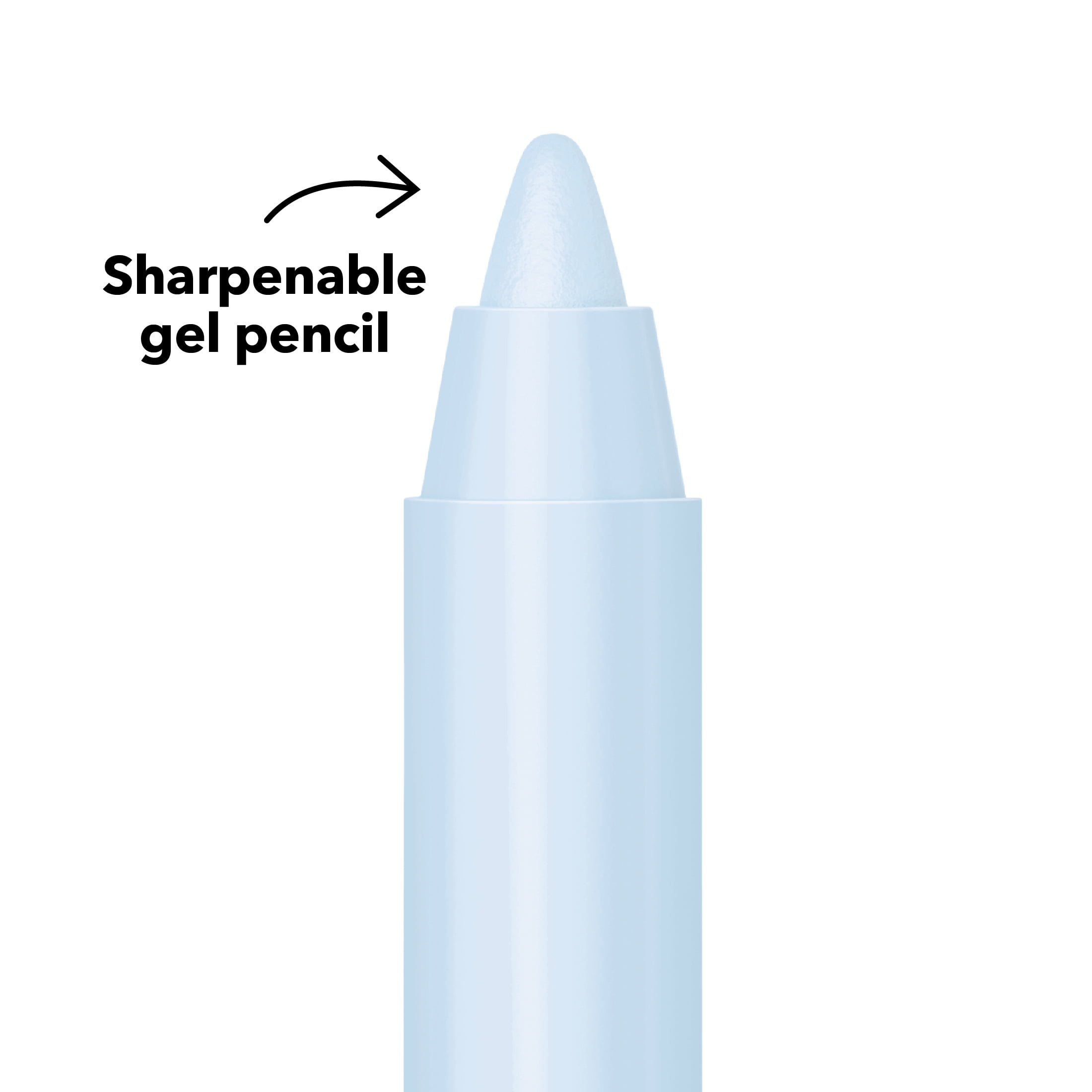 Hard Candy Party Lines Gel Eyeliner, Pencil Liner, 12HR Waterline Safe, Skyish Blue, Matte Baby Blue