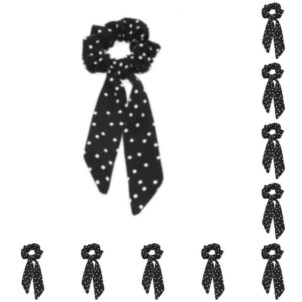 Banda para el cabello Sonducket 10Conjunto 142L Punto pequeño negro poliéster
