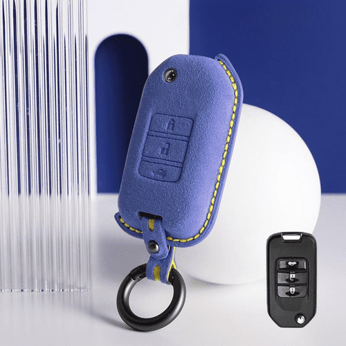 Car Key Fob Cover Case Protector Alcantara Car Key Fob Case Cover Bag For Honda Accord Insight Civic CR-V Odyssey