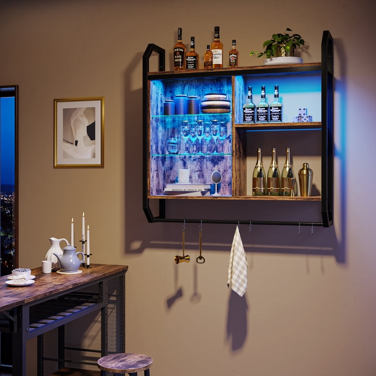 Bestier 33" Floating Shelves with LED Lights photo 6