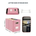 thumbnail image 2 of Caja organizadora de archivos Oterri, color rosa, 27 x 21 x 34 cm, tamaño carta, 2 of 7