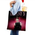 thumbnail image 4 of Breakfast at Tiffany's Bolso de tela con estampado de lienzo para mujer, bolsa de compras reutilizable y estética, con cremallera interior, regalo para mujer, 35 × 40 cm., 4 of 6