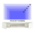 thumbnail image 2 of Modern 78.7" / 200 cm Wide TV Stand White Cabinet with Lights, for up to 90 inch TV Screens, Engineered Wood - Entertainment Furniture, Gaming Console Storage, Blue LED lights, 2 of 12