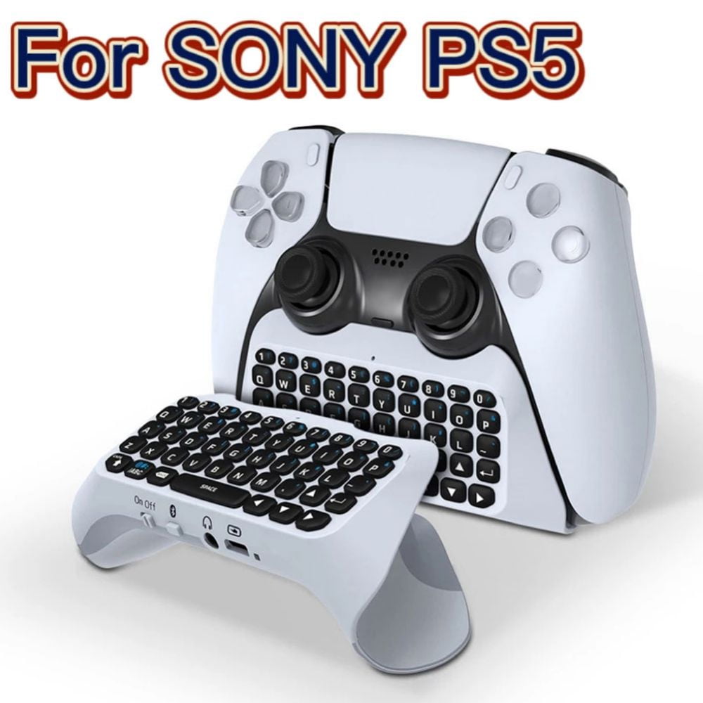 Wireless Controller Keyboard for PS5, Bluetooth Gamepad Chatpad with