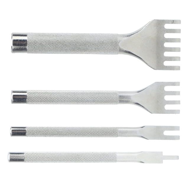 JUEGO DE CINCILES PARA CORDONES CON PUNTA DE ACERO, Perforadores de Cuero, Disero de Antreslizante, Comodo de Sostener y Fácil de Usar, Espacio Entre Dentes de 3 mm