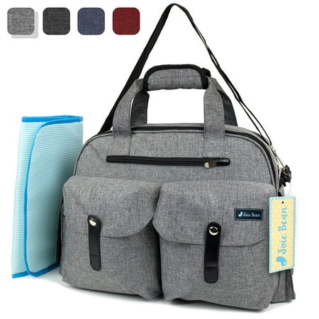 JOIE BEAN Large Diaper Tote Bag, Multifunctional Messenger Bag with Changing