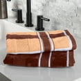 thumbnail image 4 of Lavish Home 6PC Cotton Towel Set - Solid and Striped Towels (Brown), 4 of 6