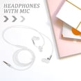 thumbnail image 5 of FENGGUIQU Wired 35Mm Headphones with Mic for Phone Computer and Tablet White Sports Earphones, 5 of 6