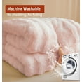 thumbnail image 5 of GHOUSE Soft Fluffy Faux Fur Throw Blankets Pink Fuzzy Blanket for Couch Bed 90x108 Inches, 5 of 7
