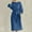 Blue, variant on Jacenvly New Dresses for Women 2024 Casual Women'S Fashion Round Neck Loose Short Sleeve Solid Mid-Calf Dress Long Dress Satiny Soft Long Dresses for Women Watermelon Red